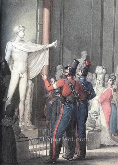 パリのコサック 11 ゲオルグ・エマヌエル・オピスの風刺画油絵